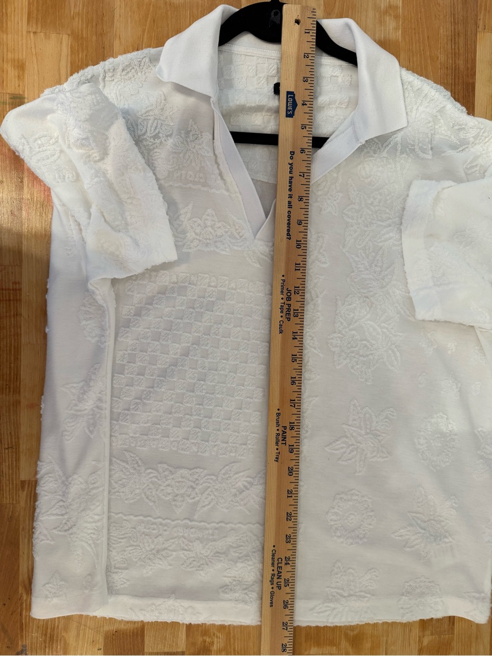 Standard Cloth (UO brand) White Textured Polo Shirt - Men's Large - Picture 3 of 3